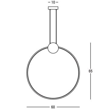 Zambelis 23095 - Dimbare LED hanglamp aan een koord LED/24W/230V 3000K zwart