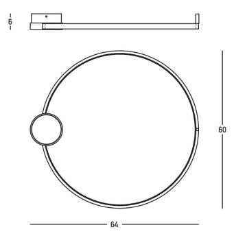 Zambelis 23096 - Plafonnier à intensité variable LED/24W/230V 3000K d. 60 cm doré