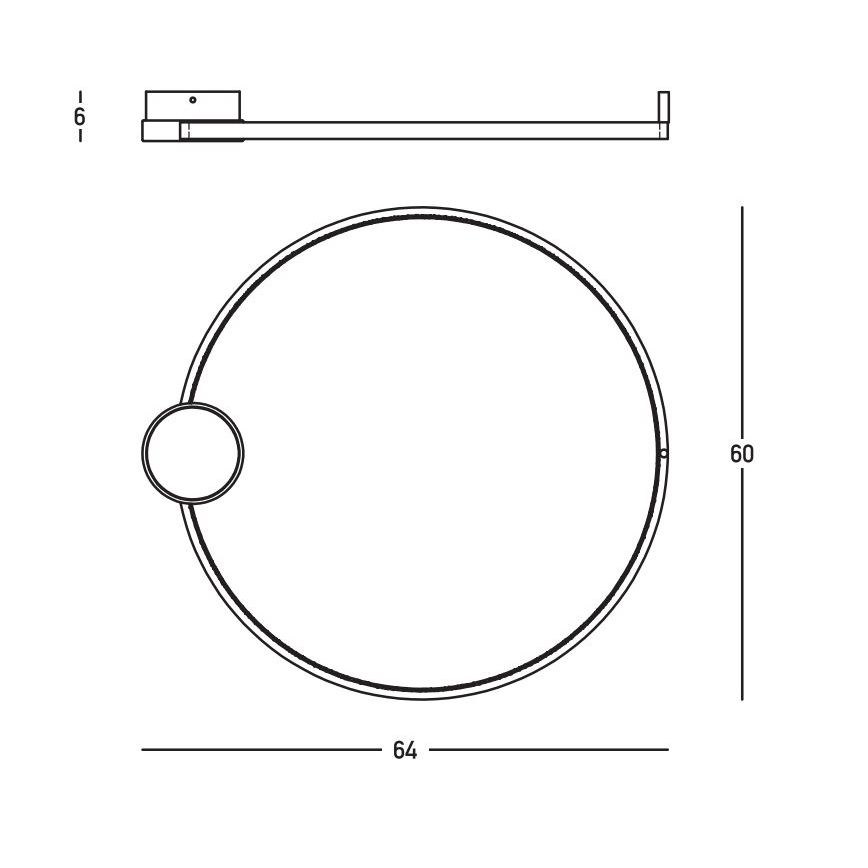 Zambelis 23096 - Plafonnier à intensité variable LED/24W/230V 3000K d. 60 cm doré