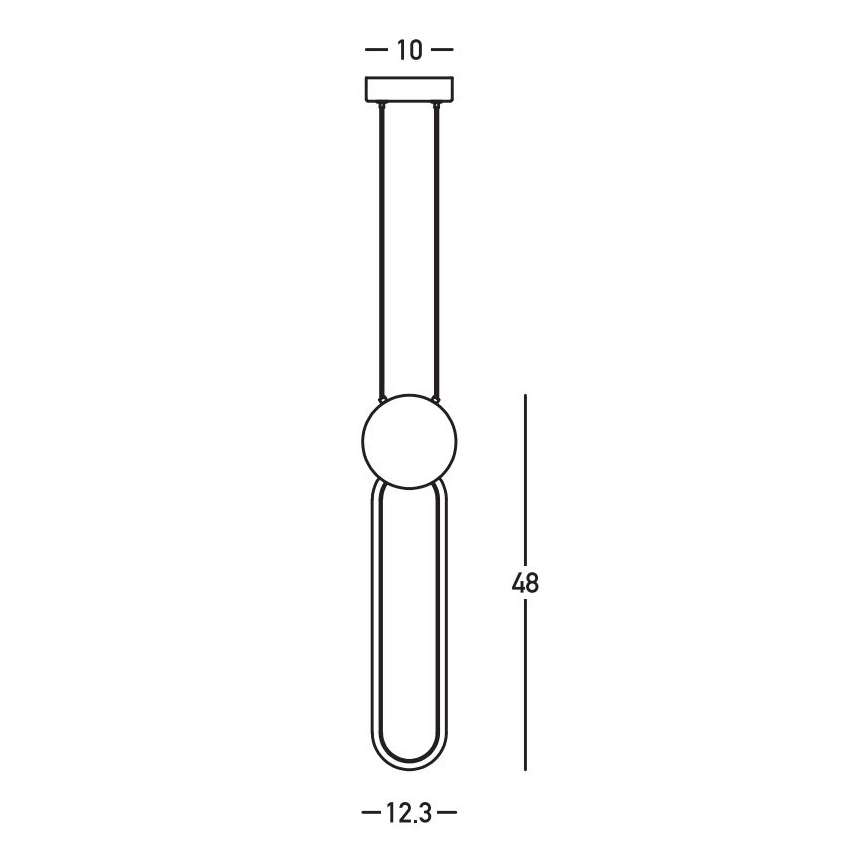 Zambelis 23100 - Dimbare LED hanglamp aan een koord LED/13W/230V 3000K goud