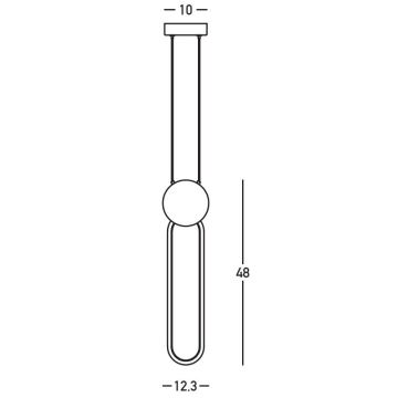 Zambelis 23100 - Suspension filaire à intensité variable LED/13W/230V 3000K doré