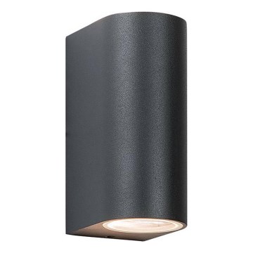 Zambelis E122 - Wandlamp voor buiten 2xGU10/15W/230V IP54 antraciet