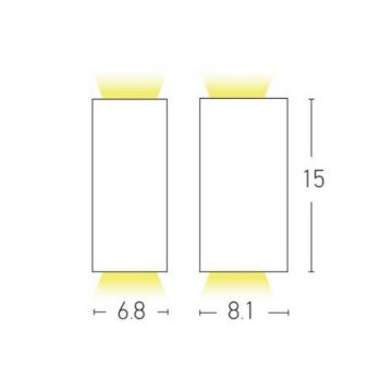 Zambelis E122 - Wandlamp voor buiten 2xGU10/15W/230V IP54 antraciet