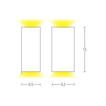 Zambelis E124 - Wandlamp voor buiten 2xGU10/15W/230V IP54 antraciet