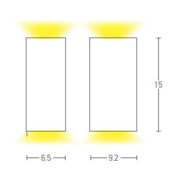 Zambelis E151 - Applique murale extérieure 2xGU10/15W/230V IP54 blanc