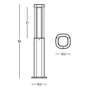 Zambelis E355 - Lampe extérieure LED/7W/230V 3000K IP54 anthracite