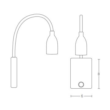 Zambelis H33 - LED Petite lampe flexible LED/3W/230V blanc