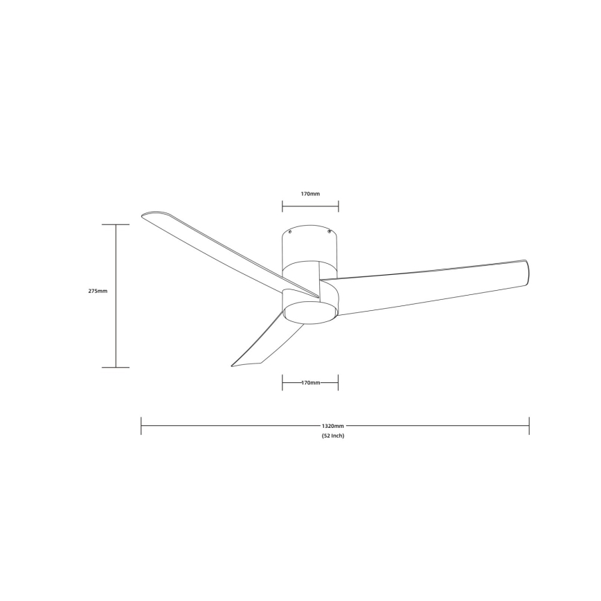 ZEVENTI - LED-plafondventilator BARROSA LED/18W/230V Wi-Fi Tuya zwart + afstandsbediening