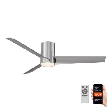 ZEVENTI - Ventilateur de plafond BARROSA LED/18W/230V Wi-Fi Tuya chrome + télécommande