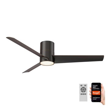 ZEVENTI - Ventilateur de plafond BARROSA LED/18W/230V Wi-Fi Tuya noir + télécommande