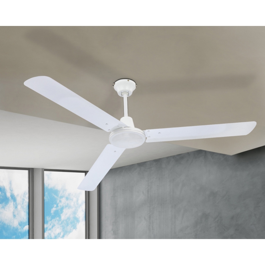 ZEVENTI - Ventilateur de plafond TOFINO blanc