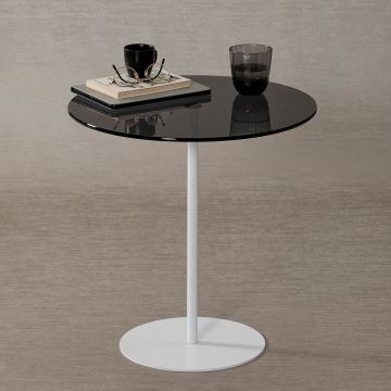 Zijtafel CHILL 50x50 cm wit/zwart