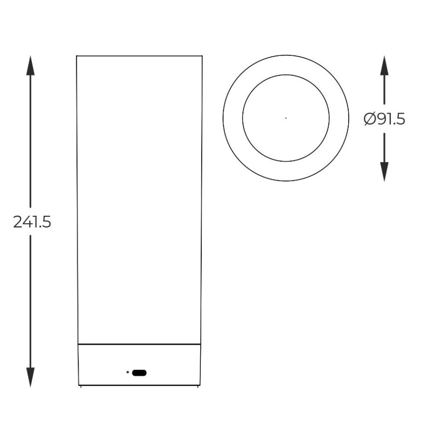 Zuma Line - Lampe de table à intensité variable rechargeable LED/1,2W/230V gris IP54