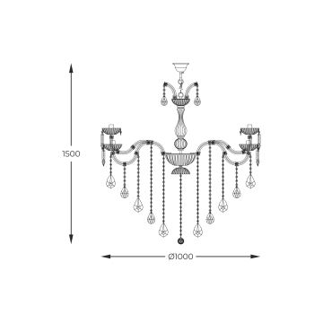 Zuma Line - Hanglamp aan een ketting 15xE14/40W/230V