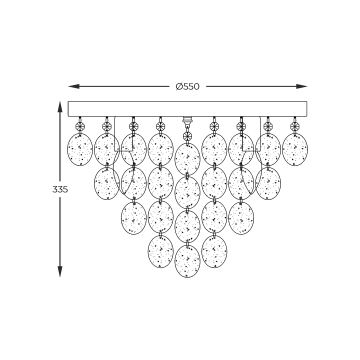 Zuma Line - Bevestigde hanglamp 8xE14/40W/230V zilver