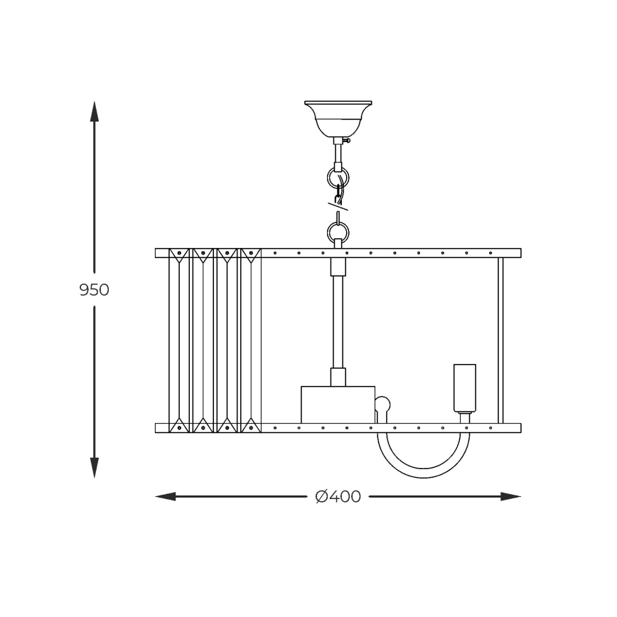 Zuma Line - Suspension chaîne 6xE14/40W/230V doré