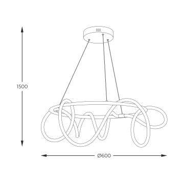 Zuma Line - LED Hanglamp aan een koord LED/58W/230V 3000/4000/6000K zwart