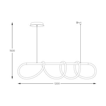 Zuma Line - LED Hanglamp aan een koord LED/45W/230V 3000/4000/6000K zwart