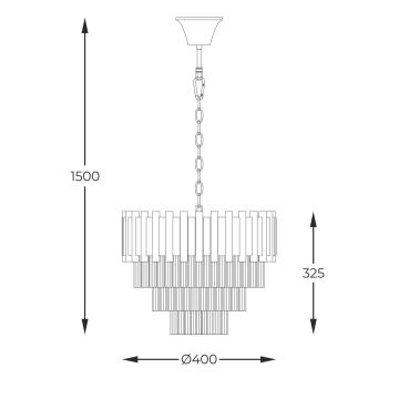 Zuma Line - Suspension chaîne 4xE14/40W/230V doré