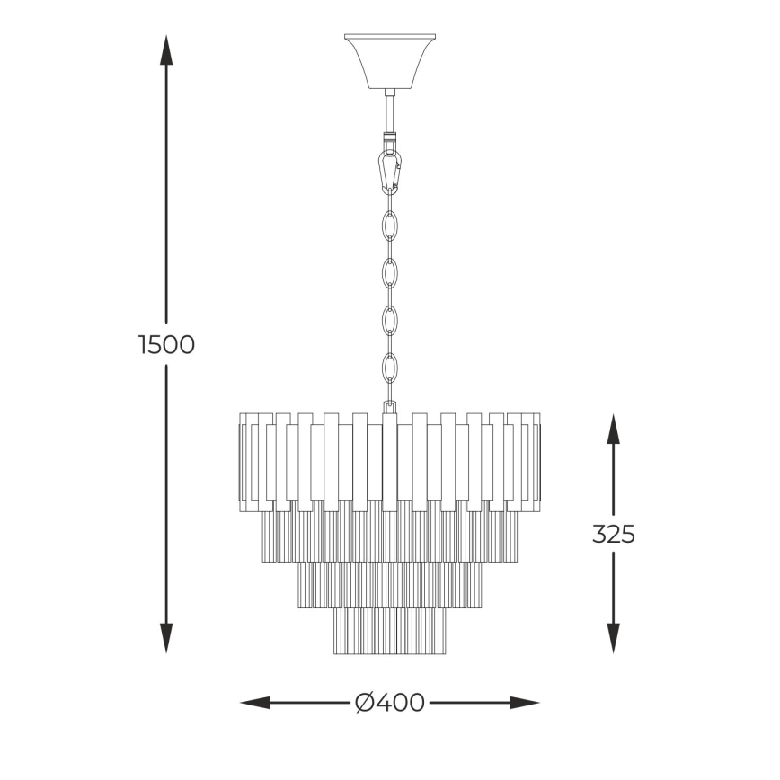 Zuma Line - Suspension chaîne 4xE14/40W/230V doré