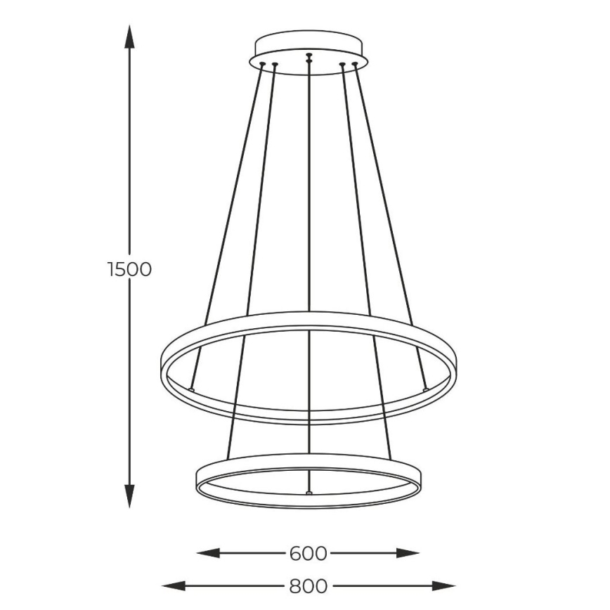 Zuma Line - LED Hanglamp aan een koord LED/60W/230V 3000/4000/6000K diameter 80 cm goud