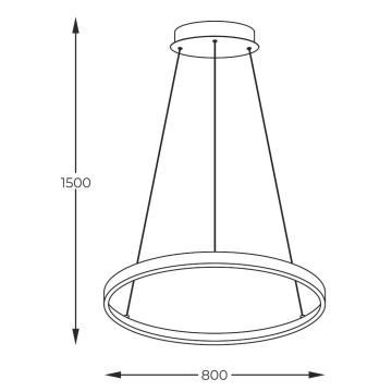 Zuma Line - Suspension filaire LED/36W/230V 3000/4000/6000K d. 80 cm doré