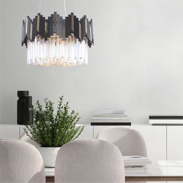 Zuma Line - Hanglamp aan een koord 6xE14/40W/230V zwart/goud