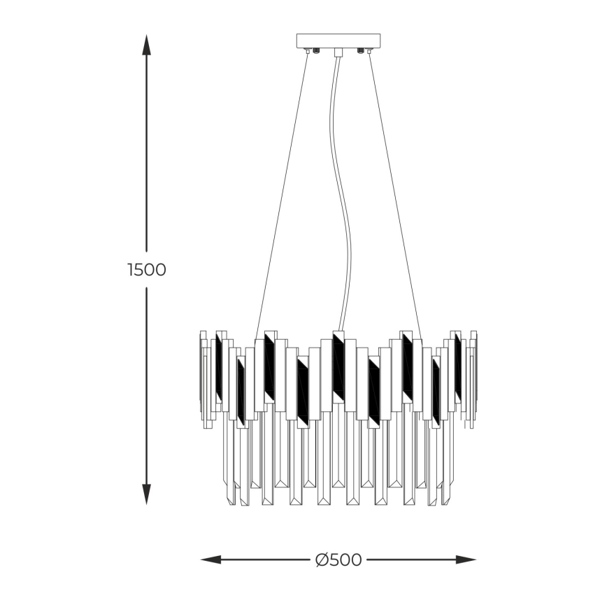 Zuma Line - Hanglamp aan een koord 6xE14/40W/230V zwart/goud