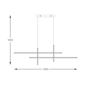 Zuma Line - LED Hanglamp aan een koord LED/42W/230V 3000/4000/6000K goud