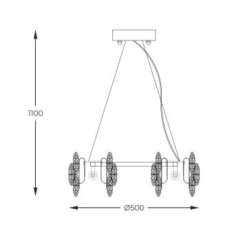 Zuma Line - Hanglamp aan een koord 6xE14/40W/230V goud