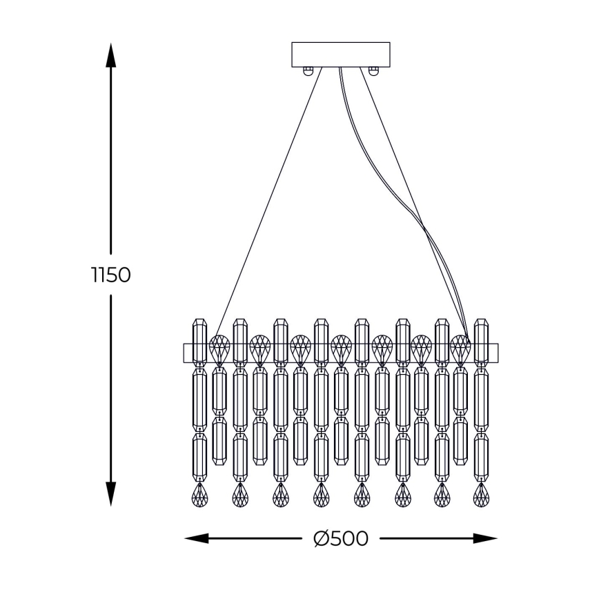 Zuma Line - Suspension filaire 6xE14/40W/230V doré