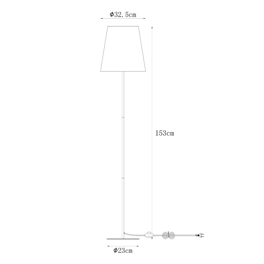 Zuma Line - Staande Lamp 1xE27/40W/230V grijs