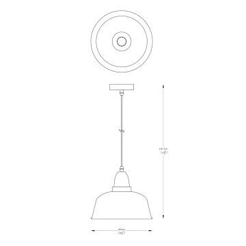 Zuma Line - Suspension filaire 1xE27/40W/230V noir