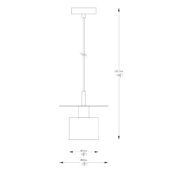 Zuma Line - Hanglamp aan een koord 1xE27/40W/230V goud