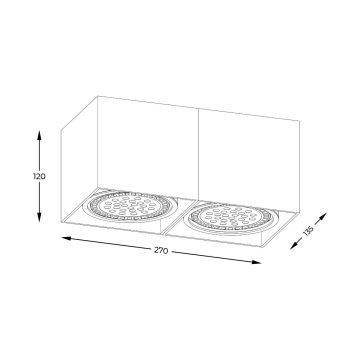 Zuma Line - Spot 2xGU10-ES111/15W/230V wit