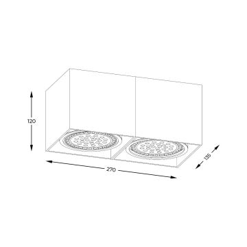 Zuma Line - Spot 2xGU10-ES111/15W/230V zwart