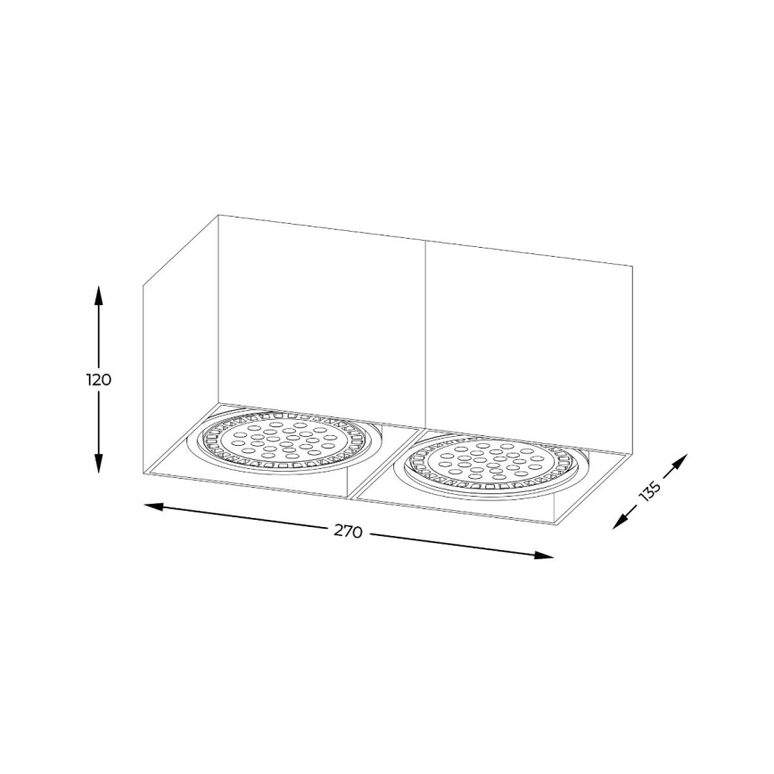 Zuma Line - Spot 2xGU10-ES111/15W/230V zwart