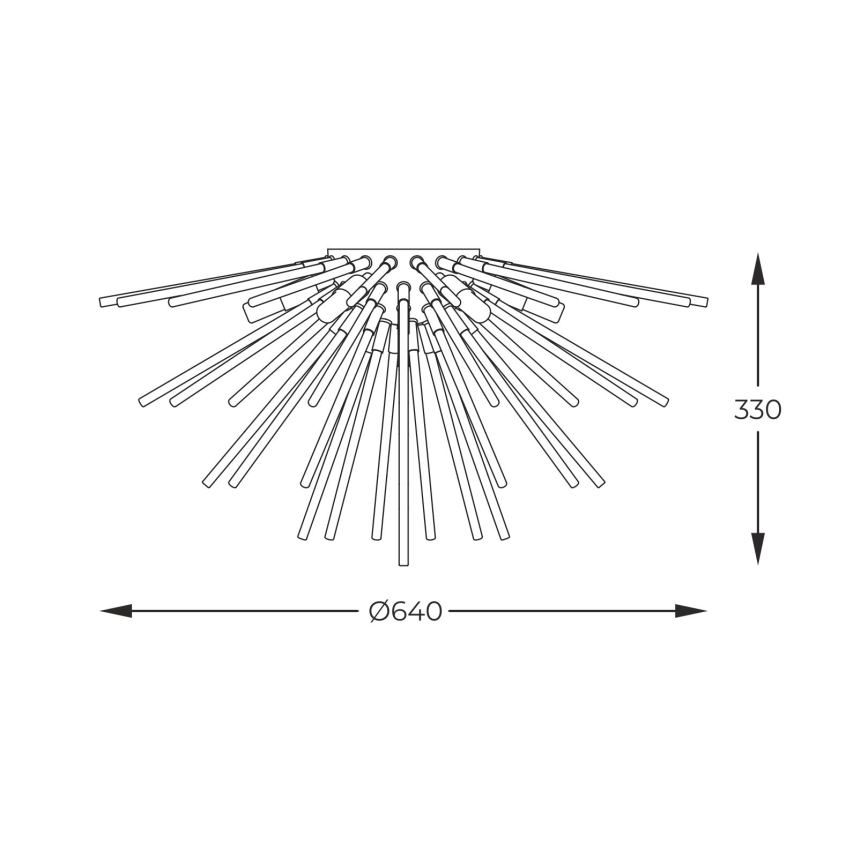 Zuma Line - Bevestigde hanglamp 6xG9/42W/230V goud/zwart