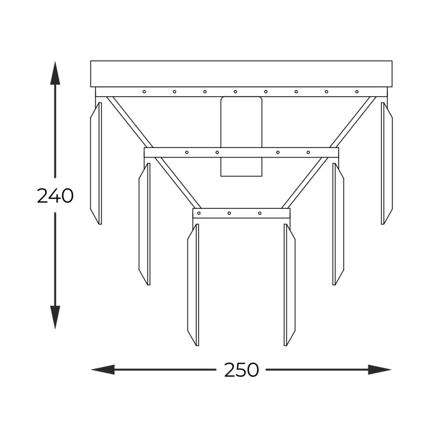 Zuma Line - Plafondlamp 1xE27/40W/230V goud