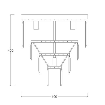 Zuma Line - Kristallen plafondlamp 5xE14/40W/230V chroom