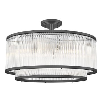 Zuma Line - Hanglamp met vaste pendel 6xE14/60W/230V zwart