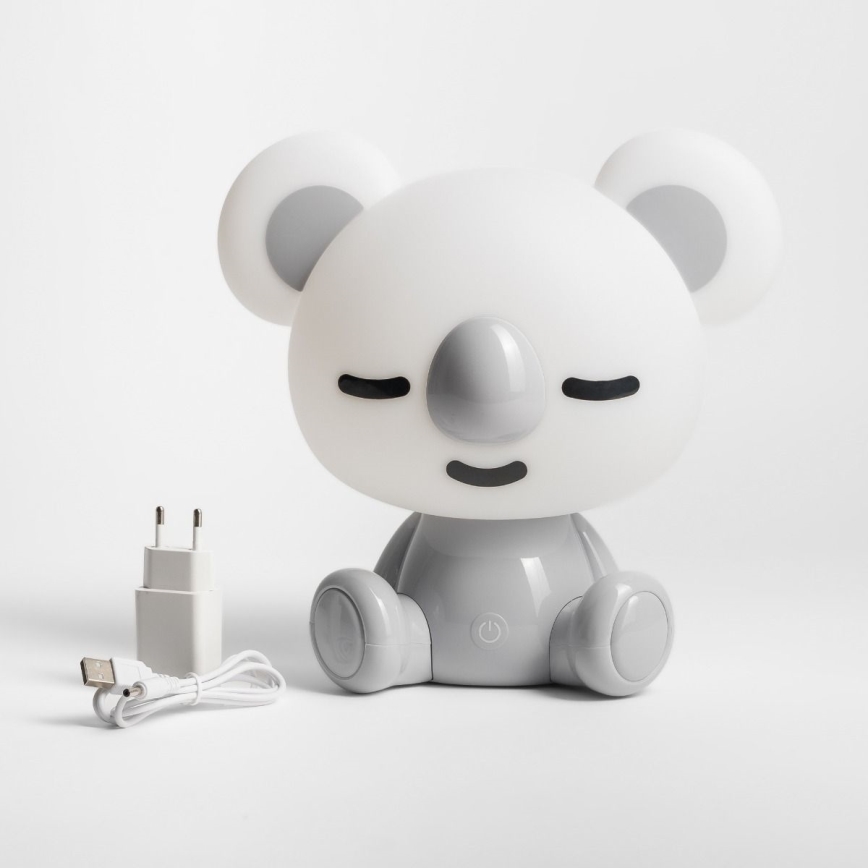 Zuma Line - Lampe de table tactile à intensité variable pour enfants LED/3W/230V koala gris