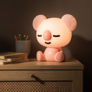 Zuma Line - Lampe de table tactile à intensité variable pour enfants LED/3W/230V koala rose