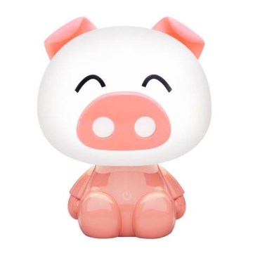 Zuma Line - Lampe de table tactile à intensité variable pour enfants LED/3W/230V cochon rose