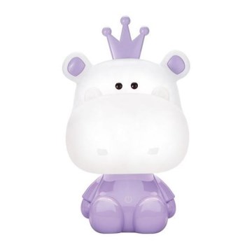 Zuma Line - Lampe de table tactile à intensité variable pour enfants LED/3W/230V hippo violet