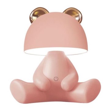 Zuma Line - Lampe de table tactile à intensité variable pour enfants LED/3W/230V ours rose