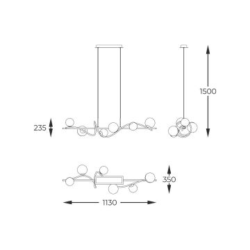 Zuma Line - Hanglamp aan een koord 6xG9/3,5W/230V zwart