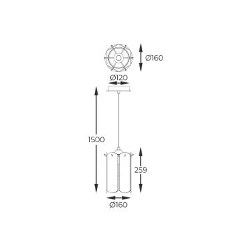 Zuma Line - Suspension filaire 1xE14/40W/230V doré