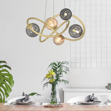 Zuma Line - Hanglamp aan een koord 5xG9/3,5W/230V goud