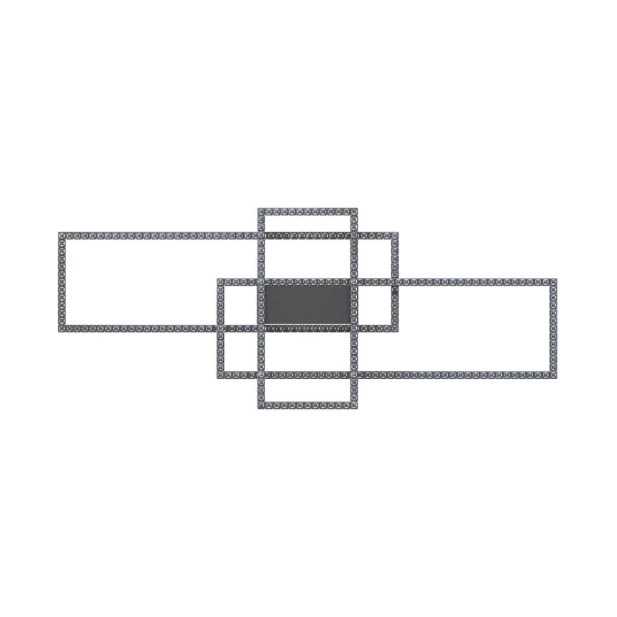 Zuma Line - LED Dimbare kristallen plafondlamp LED/52W/230V 2700-6000K zwart + afstandsbediening